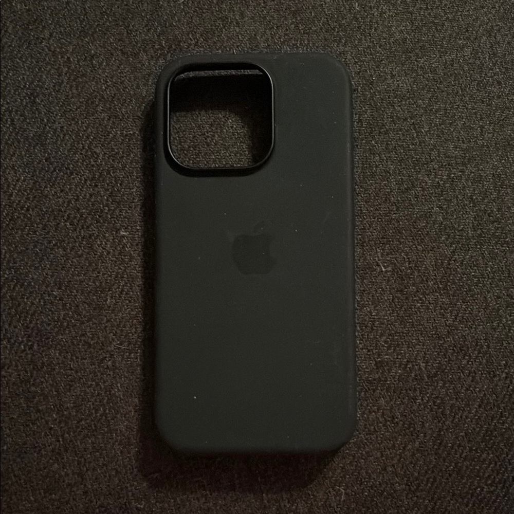 Apple Black Silicone 15 Pro Phone Case